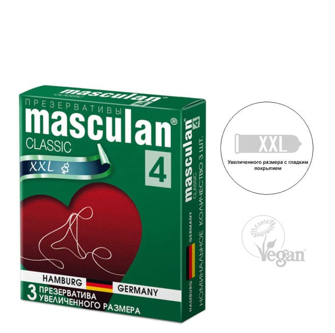 Masculan XXL bao XXL 3 cái hồng tăng kích thước 