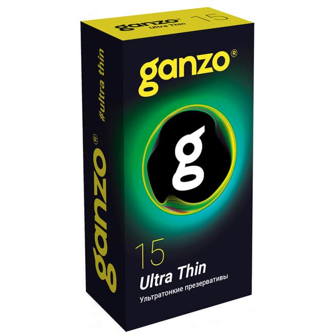 Ganzo Ultra Thin Cao Su 15 Cái Siêu Mỏng Tự Nhiên 