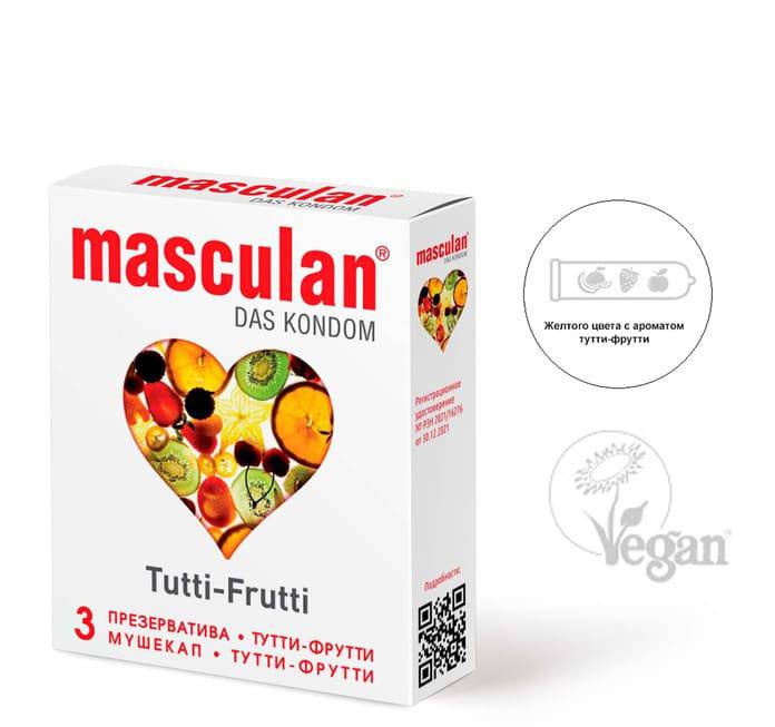 Bao Cao Su Masculan Tutti-Frutti 3c Hương Vị Ngọt 