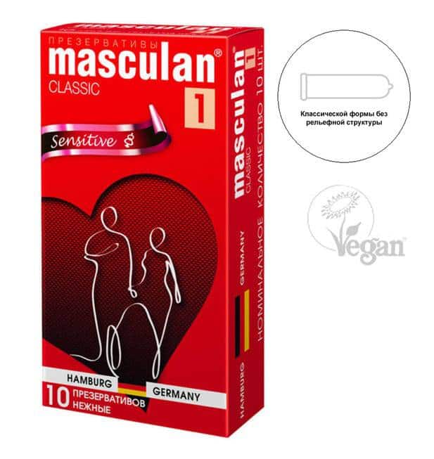Preservatif Masculan Sensitive Mỏng Nhạy 10 Cái An Toàn 