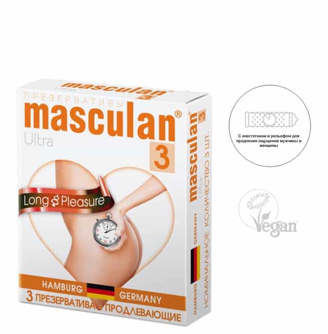 Masculan Ultra Long - Bao Cao Su Dài Kéo Dài 18.5cm Hương 