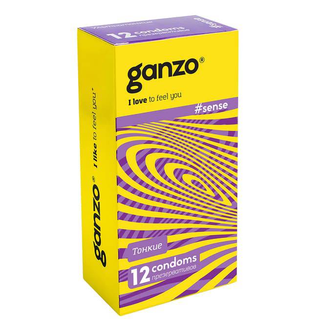 Bao Ganzo Sense mỏng 12cái cảm giác chân thực 