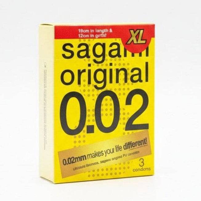 Sagami 0.02 XL Polyurethane 3 Cái Mỏng Siêu An Toàn 