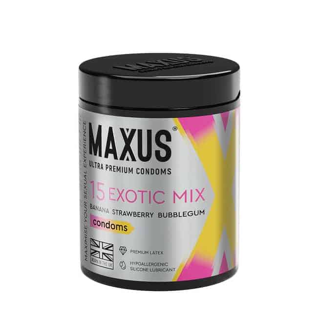Maxus Exotic Mix Bao Cao Su Hương Màu 15 Miếng Đa Dạng 