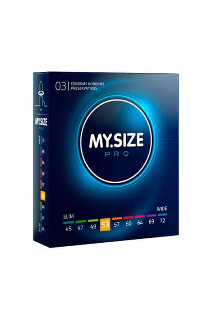 Bao Cao Siêu Mỏng MY.SIZE PRO 53, 3 Cái An Toàn 