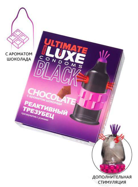 Luxe Black Ultimate bao cao su đen kích thích chocolate