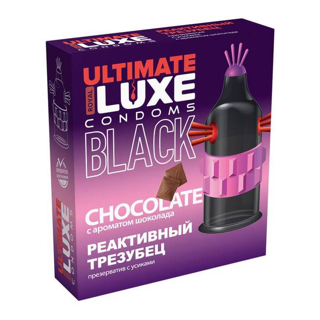 Luxe Black Ultimate bao cao su đen kích thích chocolate