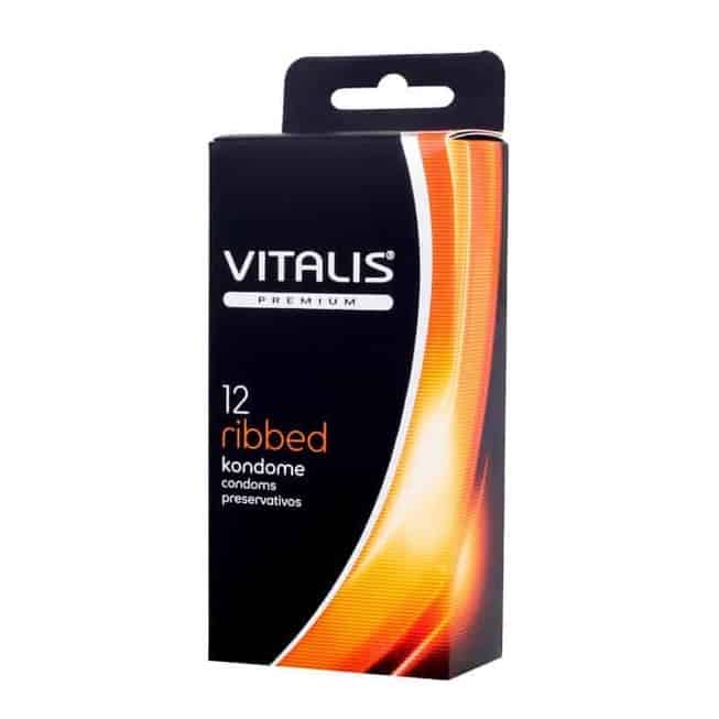 Vitalis Premium Ribbed 12c - Bao Cao Su Gân Siêu Mỏng