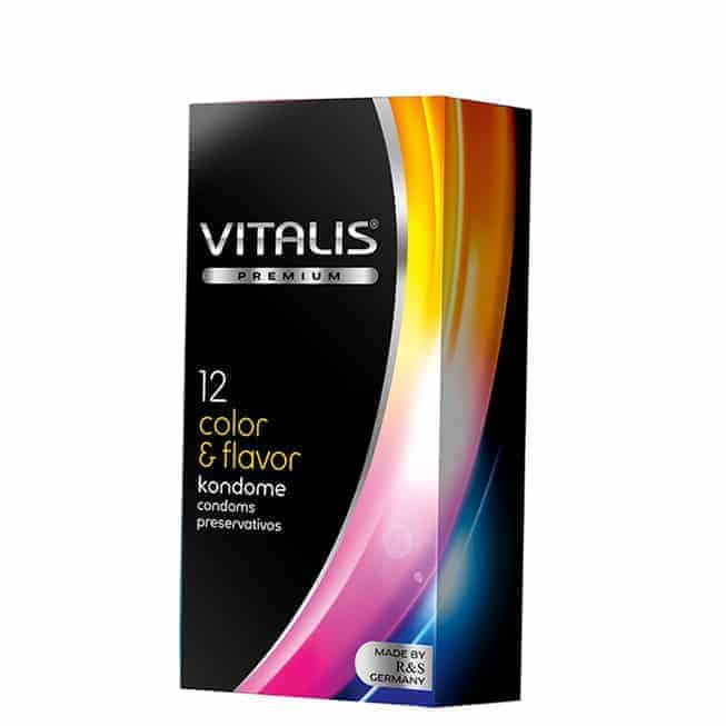 Vitalis Premium bao màu hương 12 cái đa sắc kích thích