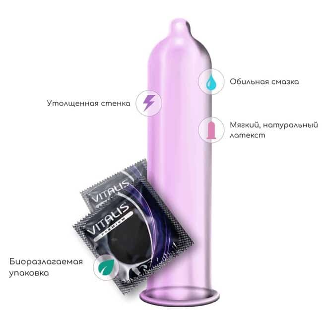 Vitalis Premium Bao Cao Su Siêu Bền 3 Cái 5.3cm