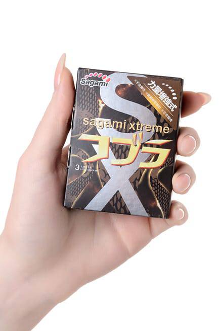 Sagami Xtreme Cobra Zaunhe Preservatif 3c Tăng Cường Kích Thích