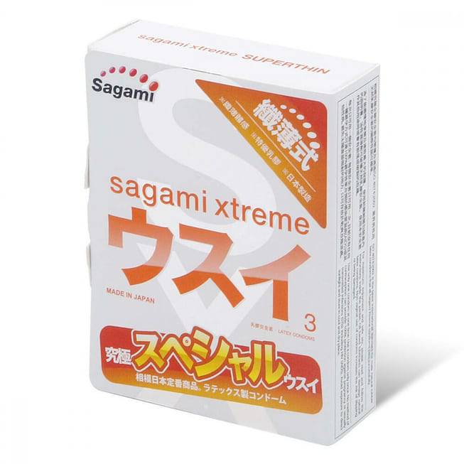 Sagami Xtreme Superthin Bao Mỏng Siêu Mỏng 3 Cái