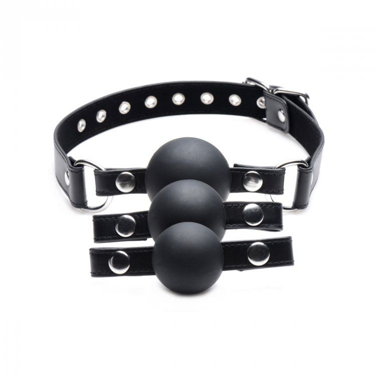 Gag Strict Silicone Đen Tháo Lắp Dễ Dàng 