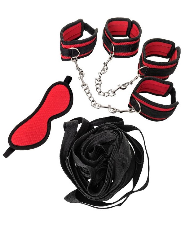 Bộ Trói Anonymo Đen Đỏ BDSM Chặt Chẽ Hấp Dẫn 