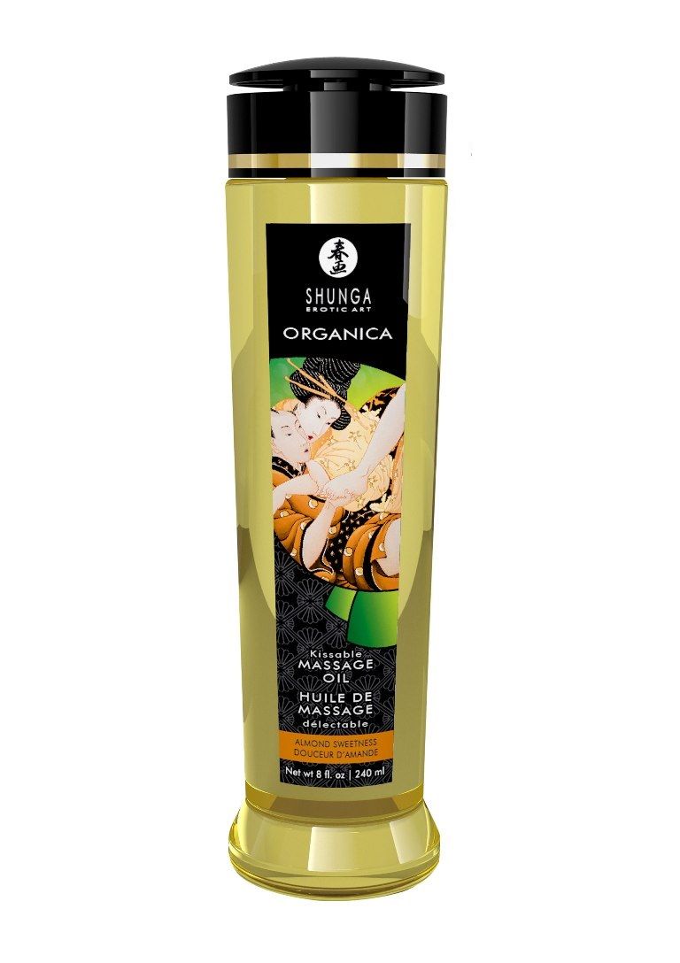 Dầu massage Shunga hạnh nhân hữu cơ 240ml ăn được 