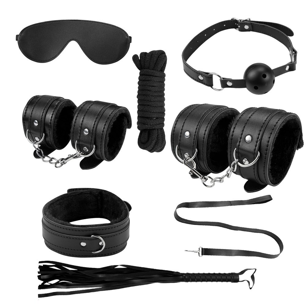 Bộ Nô Lệ Đen Siêu Mềm Fluff BDSM Hấp Dẫn 