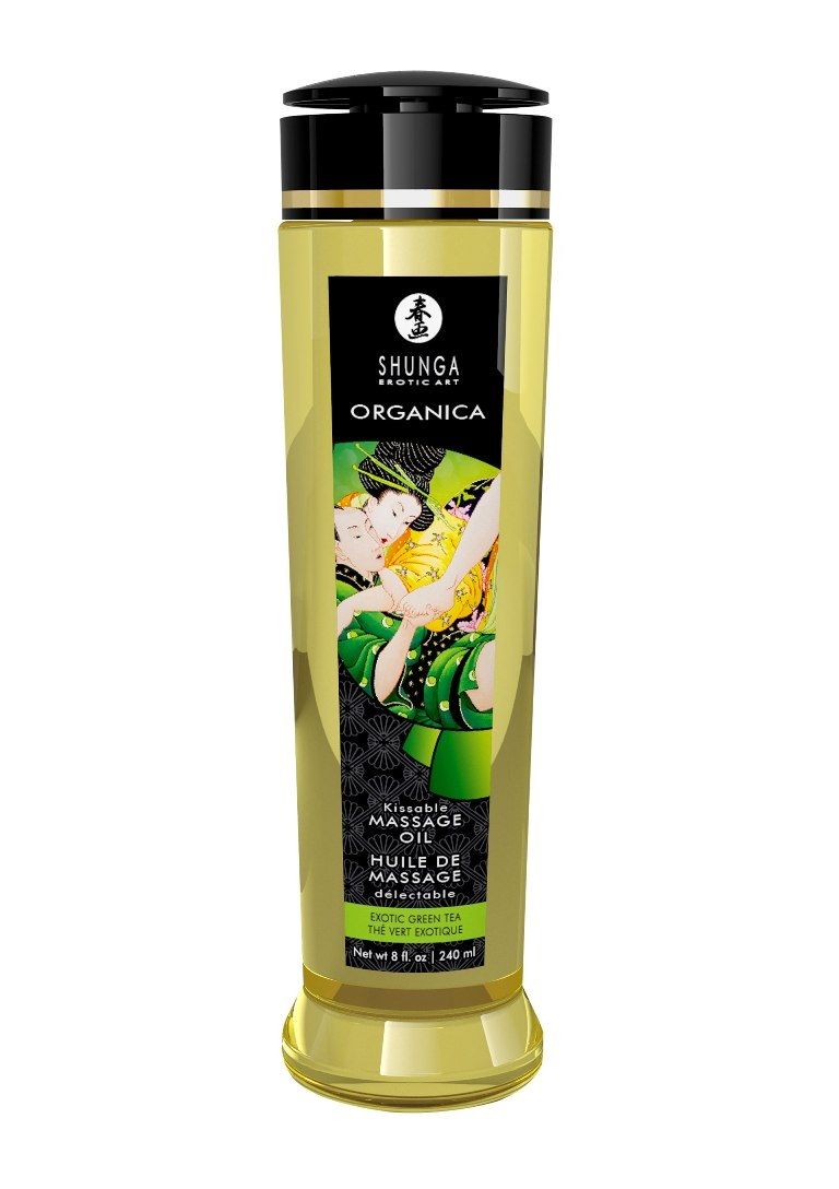 Dầu Massage Ăn Được Shunga Trà Xanh 240ml 