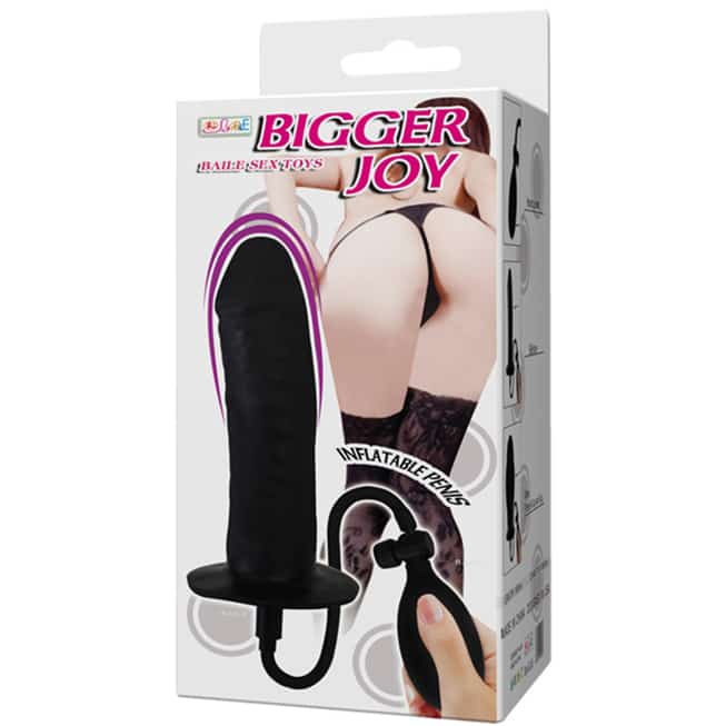 Baile Bigger Joy dildo bơm 16cm đen mở rộng