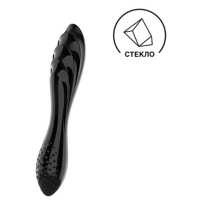 Satisfyer Dazzling Crystal Đôi 18.5cm Đen Kích Thích Mạnh