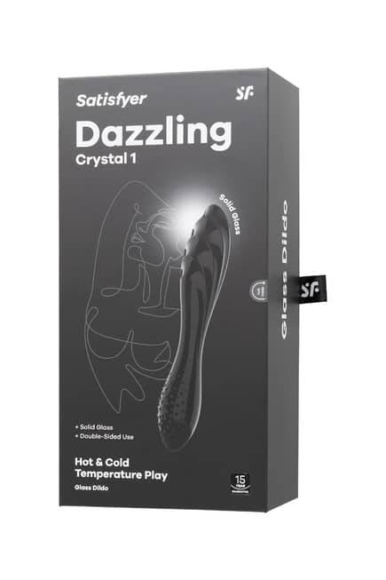 Satisfyer Dazzling Crystal Đôi 18.5cm Đen Kích Thích Mạnh