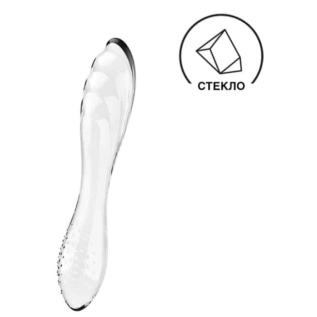 Satisfyer Crystal đôi kính 18.5cm trong suốt lấp lánh