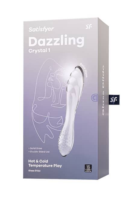 Satisfyer Crystal đôi kính 18.5cm trong suốt lấp lánh