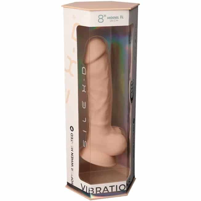 SilexD Dildo 20cm Da Thịt Rung Remote Xoay Thực Tế