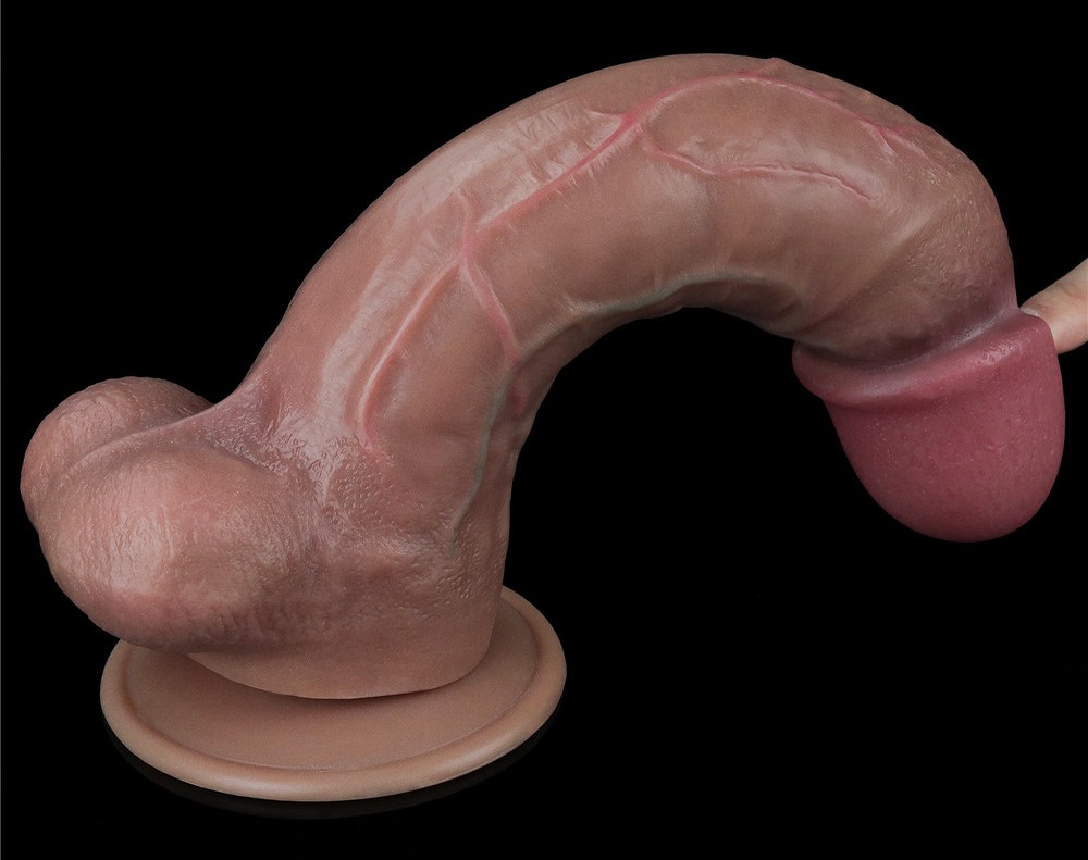 Lovetoy dương vật kép 26.5cm silicone thực tế siêu to