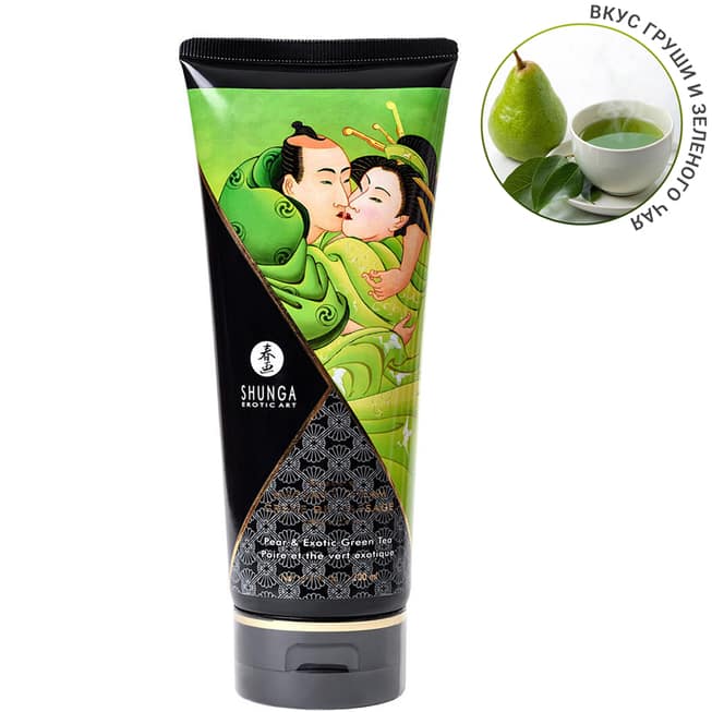 Kem massage Shunga lê trà xanh 200ml hôn ngon ngọt ngào