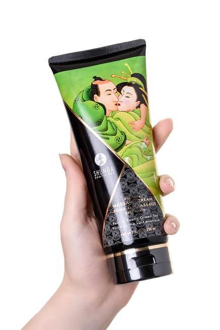Kem massage Shunga lê trà xanh 200ml hôn ngon ngọt ngào