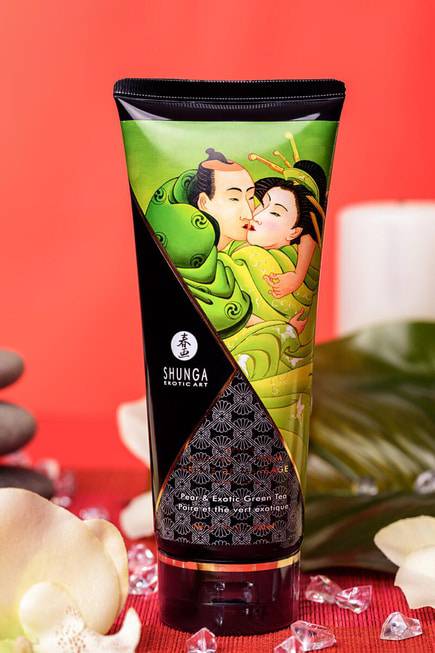 Kem massage Shunga lê trà xanh 200ml hôn ngon ngọt ngào