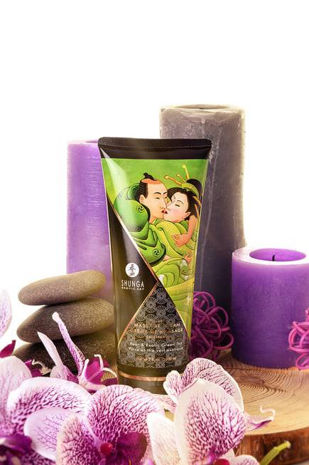 Kem massage Shunga lê trà xanh 200ml hôn ngon ngọt ngào