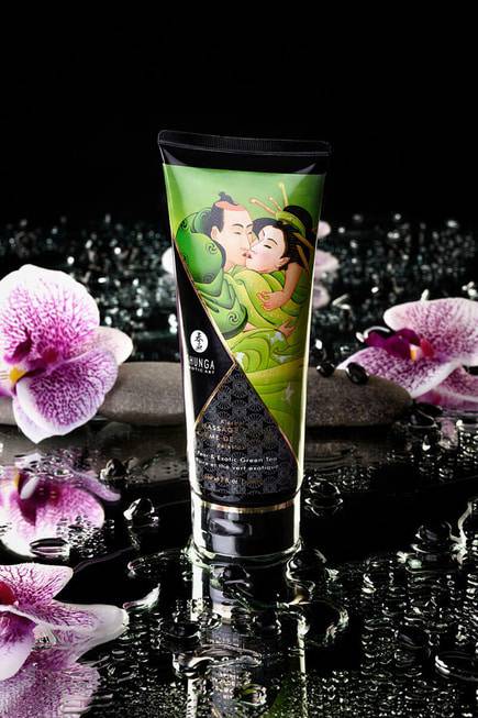 Kem massage Shunga lê trà xanh 200ml hôn ngon ngọt ngào