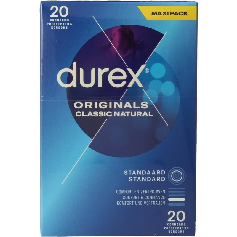 Bao cao su Durex Classic Natural hộp 20 chiếc