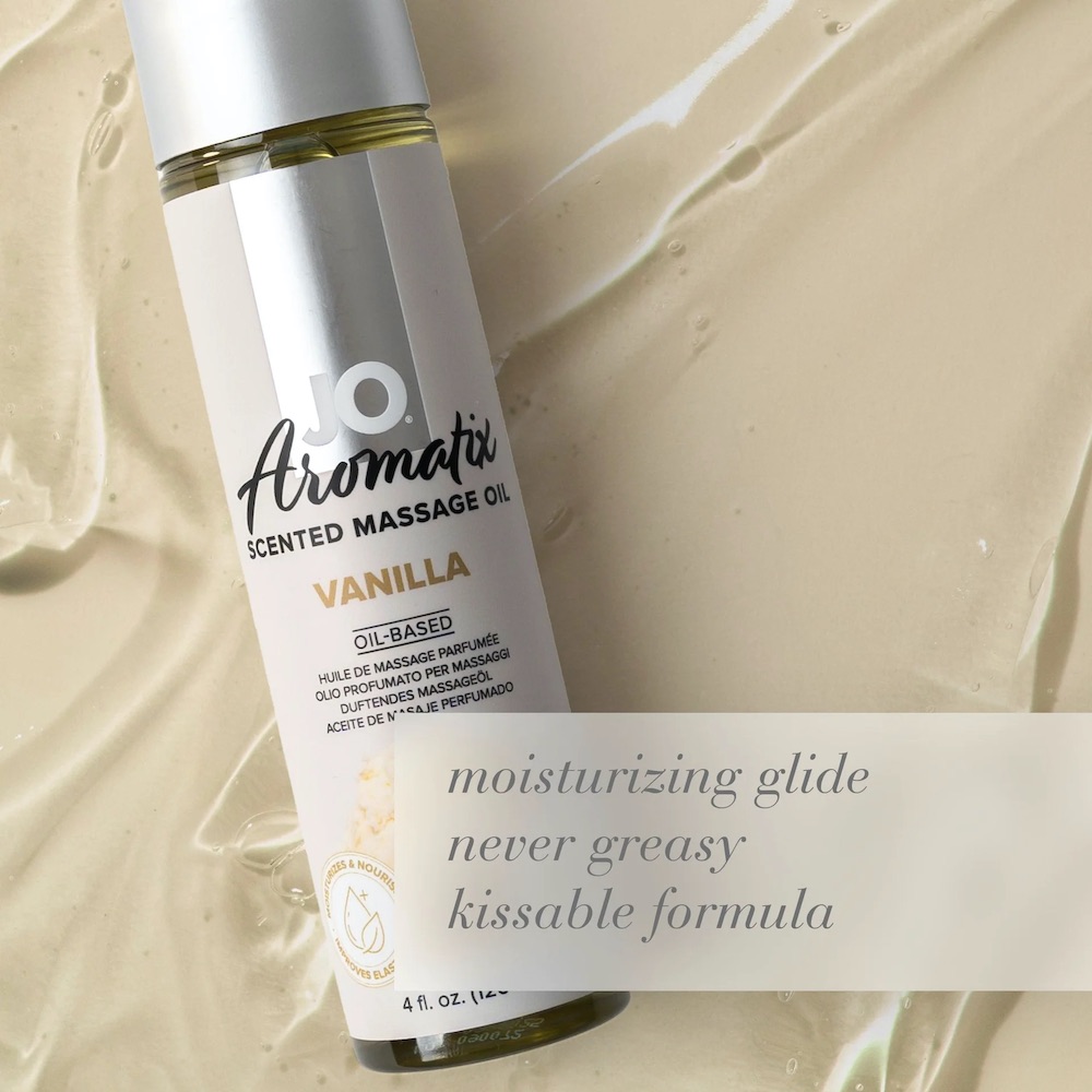 JO Aromatix Dầu Massage Hương Vanilla 120ml Quyến Rũ