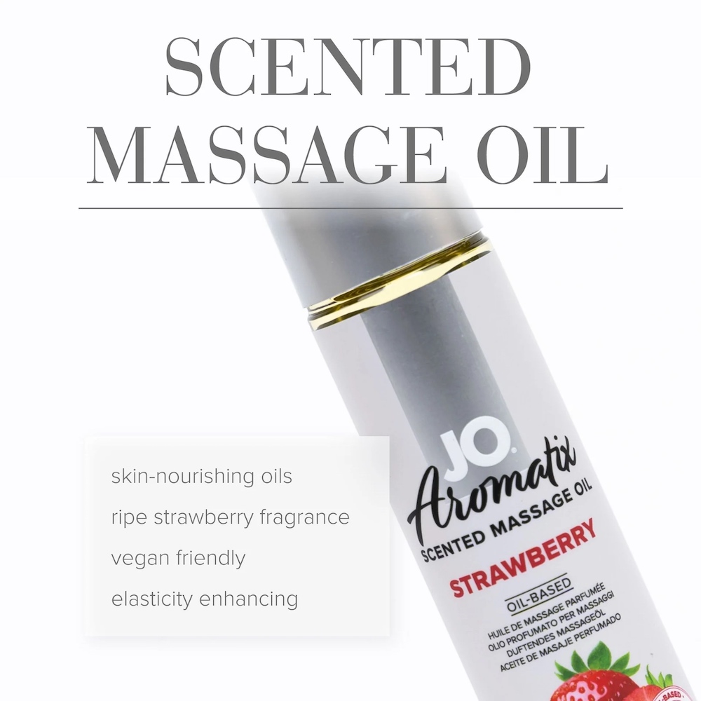 JO Aromatix Dầu Massage Dâu 120ml Gợi Cảm