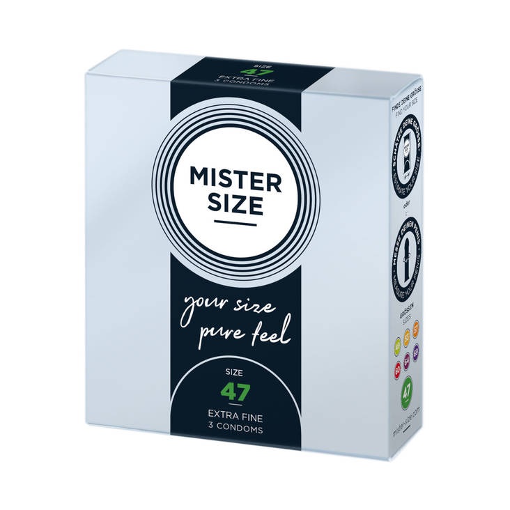 Mister Size Bao Cao Su 47mm 3 Viên Đức Mỏng An Toàn
