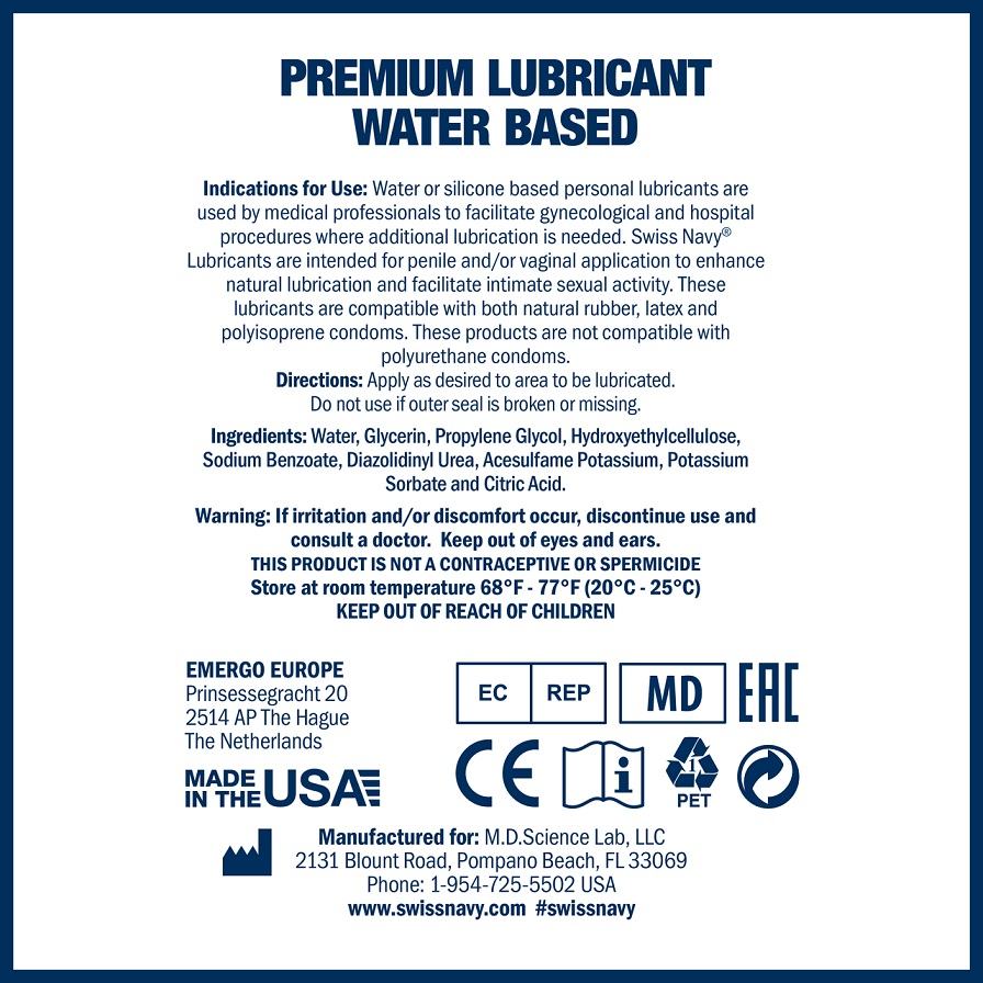 Lube Swiss Navy 59ml Nước Trơn Dài An Toàn Tuyệt