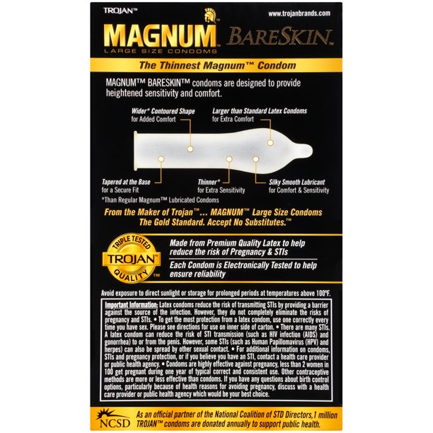 Bao Trojan Magnum lớn 10pcs mỏng thoải mái cực đỉnh