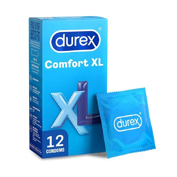 Durex Thoải Mái XL 12 Viên Gói An Toàn Siêu Mỏng
