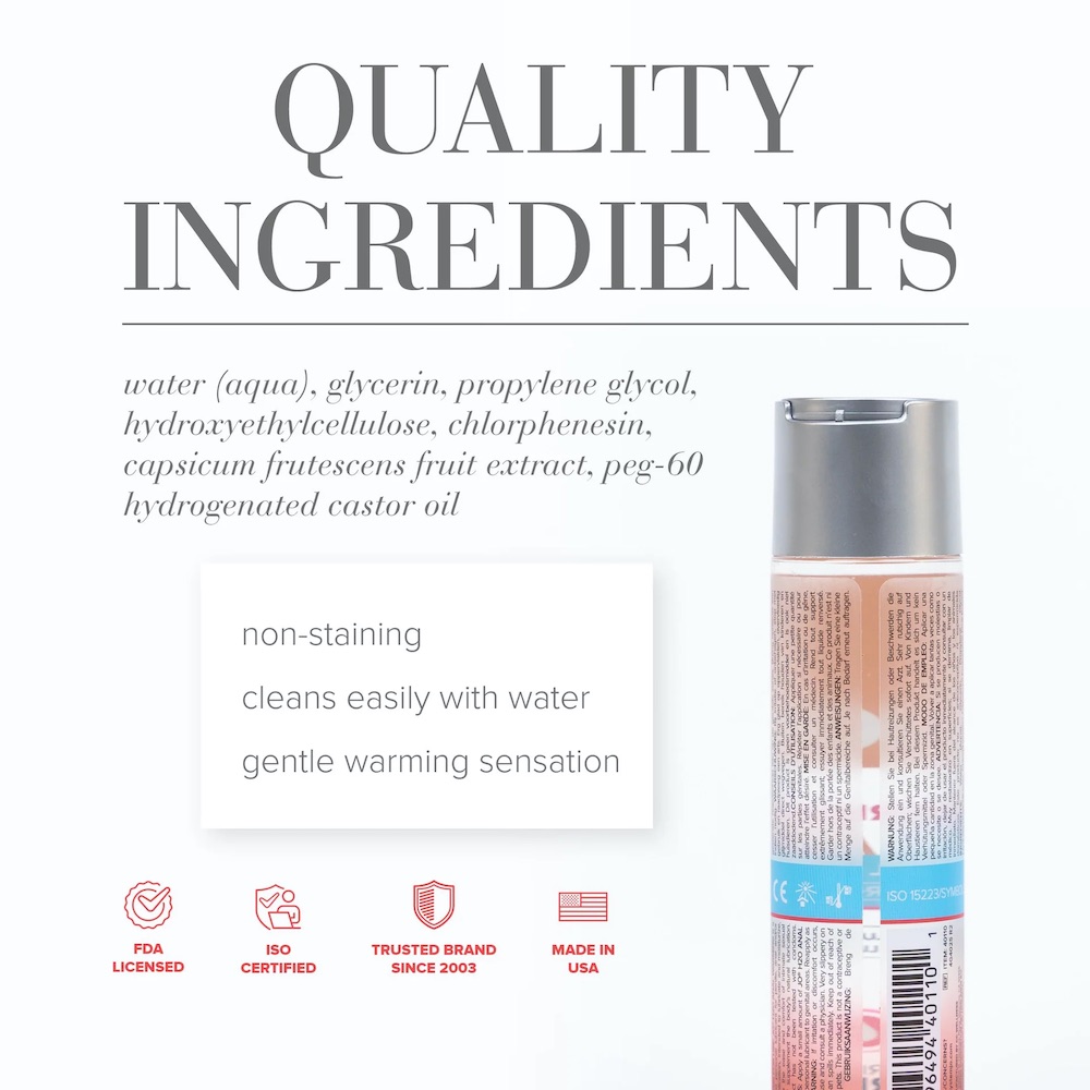 JO H2O gel hậu môn nóng 60ml mượt mà đam mê