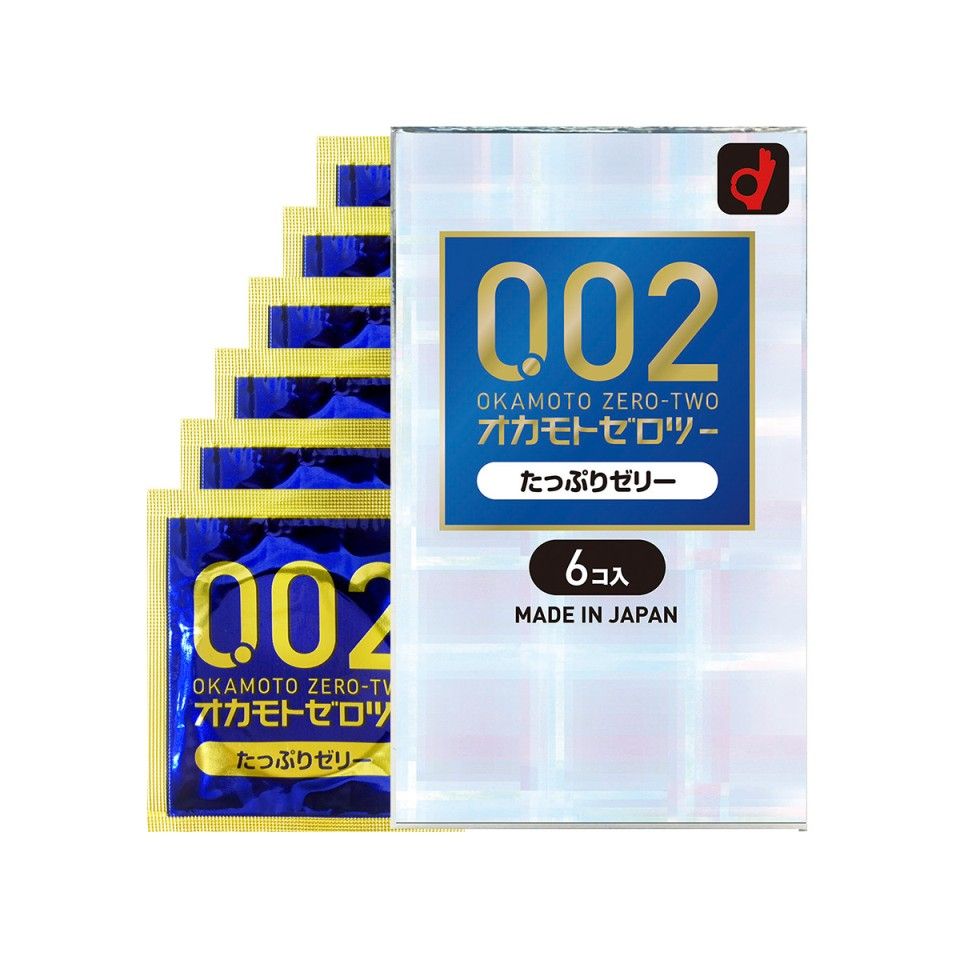 Okamoto 0.02EX Siêu Mỏng Đặc Dầu 6pcs Tự Nhiên