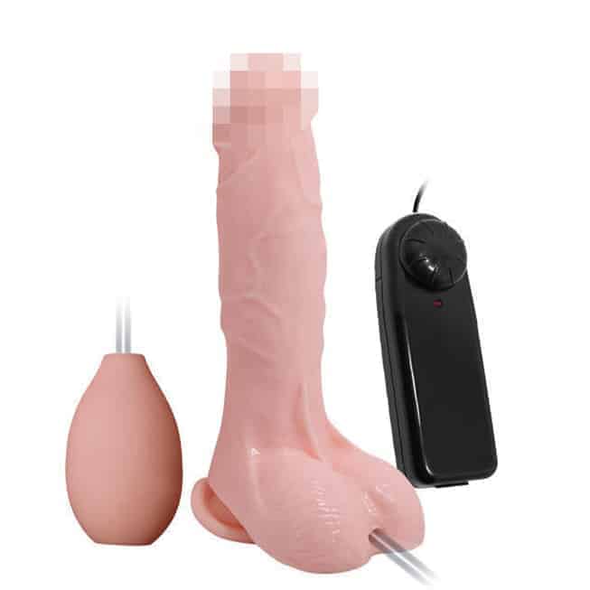 Baile Ejection Dildo Vibro Phun 19cm Púm Dây Điều Khiển