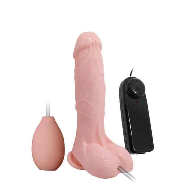 Baile Ejection Dildo Vibro Phun 19cm Púm Dây Điều Khiển