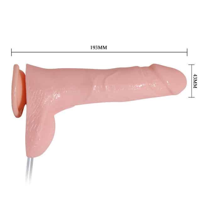 Baile Ejection Dildo Vibro Phun 19cm Púm Dây Điều Khiển