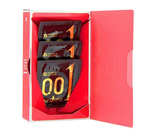 Okamoto 0.01 Zero One Mỏng Nhất Nhật 3 Viên Tự Nhiên