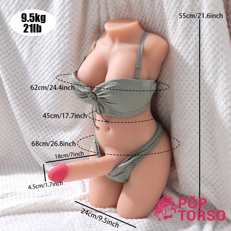 Tessa YouQ Shemale 21LB Ngực To Dildo Unisex Thực