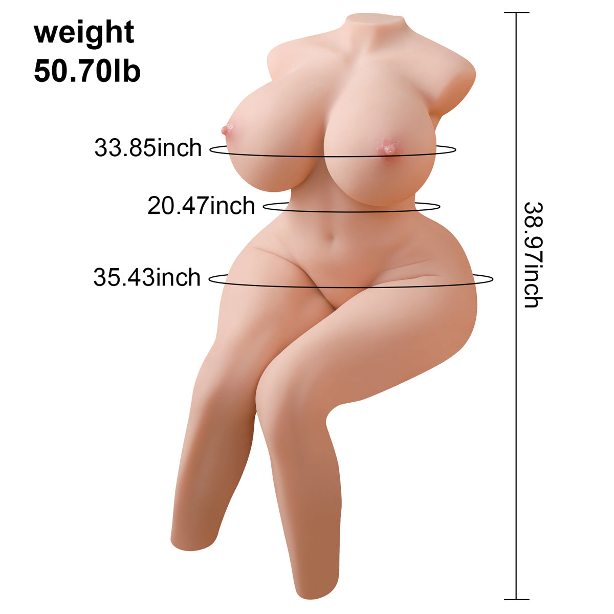 Sex Doll Torso Kady 23kg Ngực To Mông Lớn Chân Thực Sex Doll Torso Kady 23kg Ngực To Mông Lớn Chân Thực