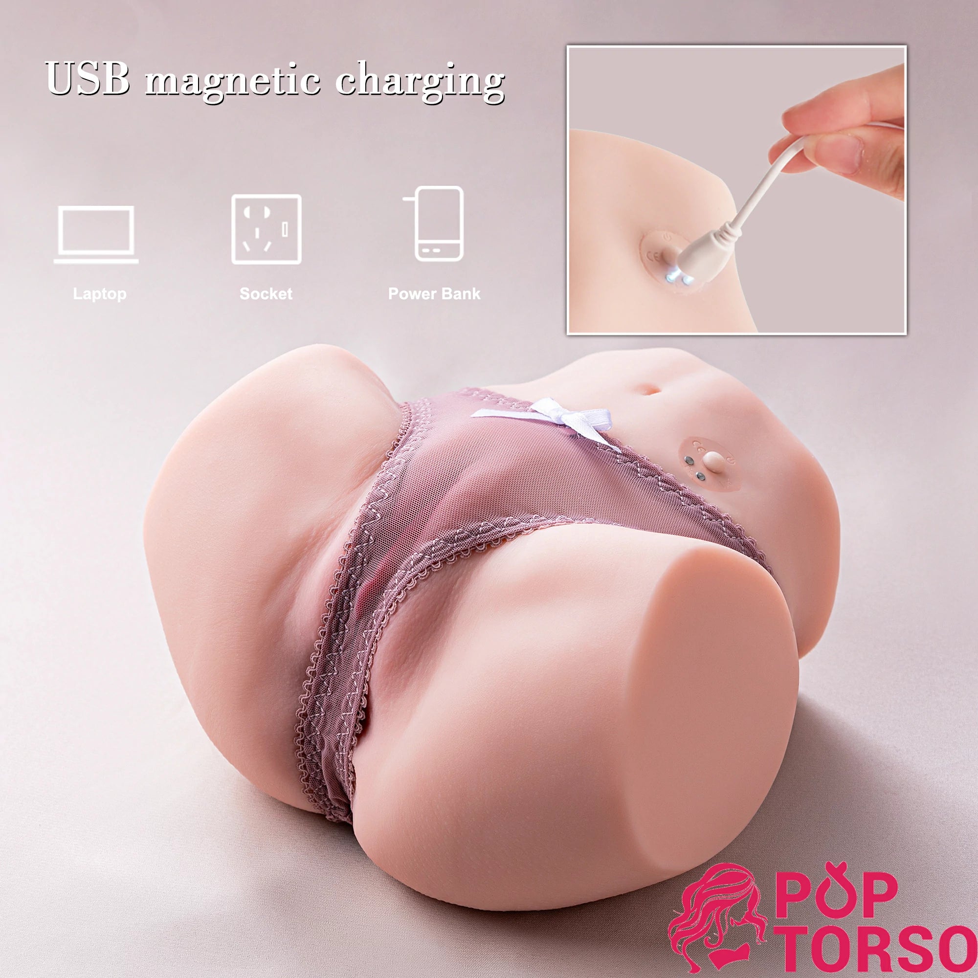 Xise Vicky Torso 4.4lb Rung 2in1 Mông Lớn Thực Tế
