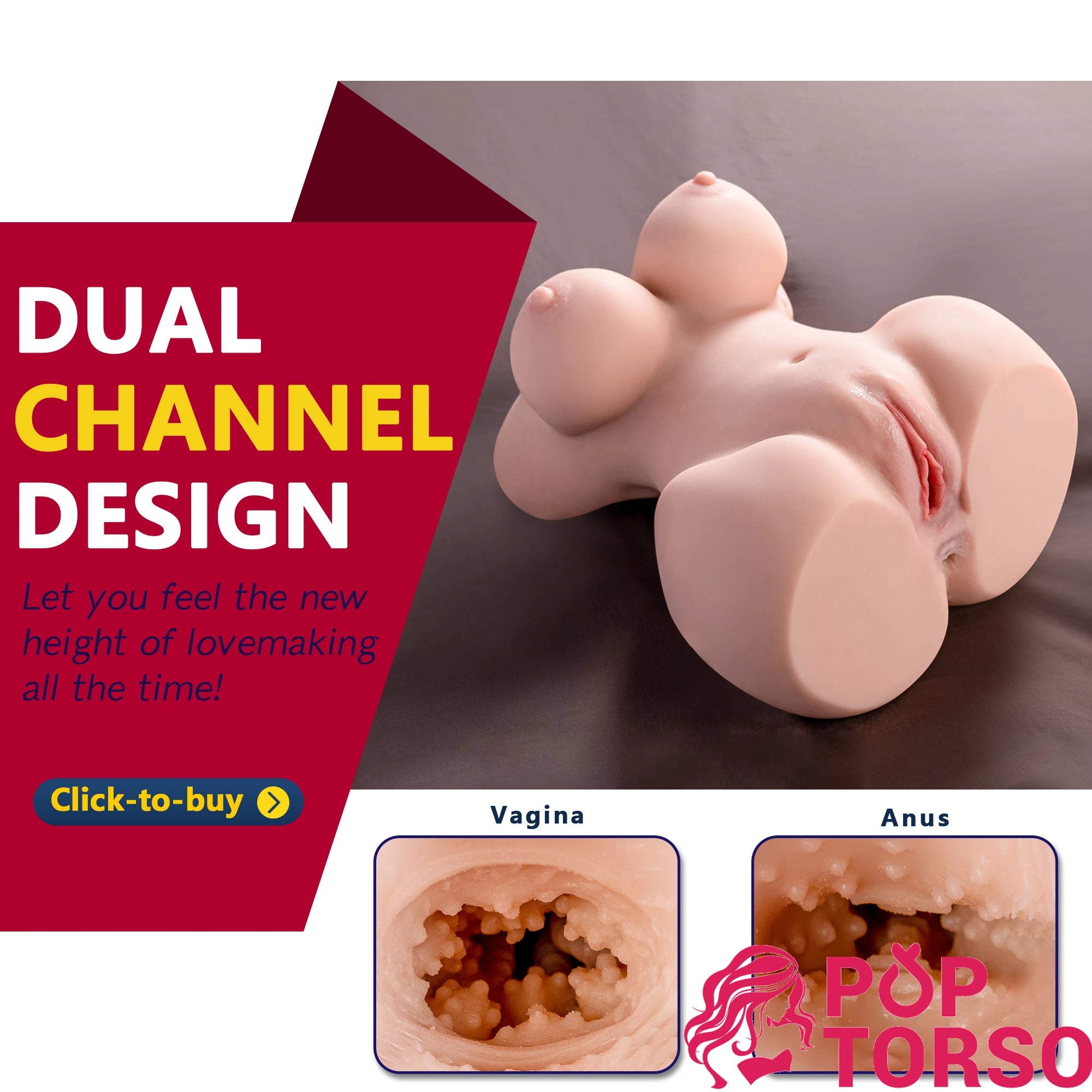 Xise Bob Torso Ngực To Mông Lớn Gel Siêu Mềm